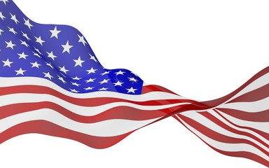 Waving flag of the United States of America