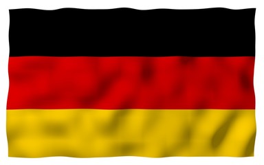 . Flag of Germany. Wide format 3D illustration