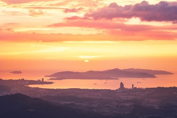 Kota Kinabalu at sunset