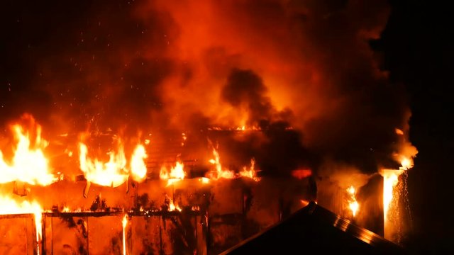 A Rooftop On Fire