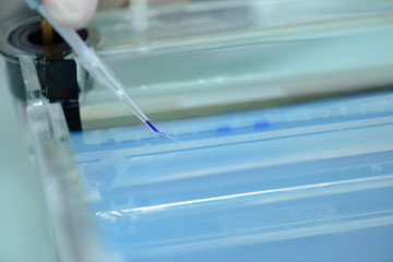 Pipette dripping liquid into dish