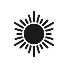Sun vector icon. Sun line vector icon