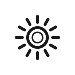 Sun vector icon. Sun line vector icon