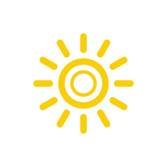 Sun vector icon. Sun line vector icon
