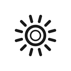 Sun vector icon. Sun line vector icon