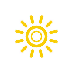 Sun vector icon. Sun line vector icon