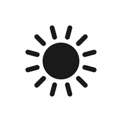 Sun vector icon. Sun line vector icon