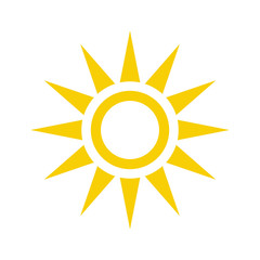 Sun vector icon. Sun line vector icon