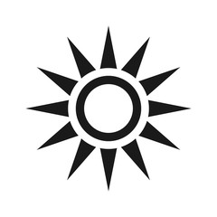 Sun vector icon. Sun line vector icon