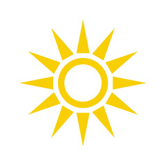 Sun vector icon. Sun line vector icon