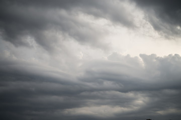 Rainy clouds in the sky. Before rain