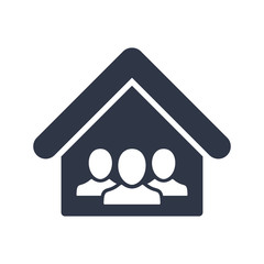 Cohabitation concept - Vector web icon