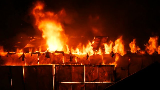 House Burning In Flames