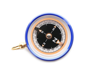 Modern compass on white background