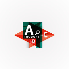 Vector infographic options banner, paper style design