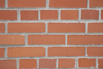 Red brick wall. Texture grunge background