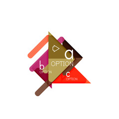 Triangle data visualization design, option infographic layout