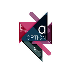 Triangle data visualization design, option infographic layout