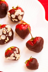 Strawberries in chocolate