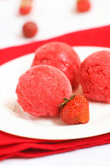 Homemade Strawberry sorbet