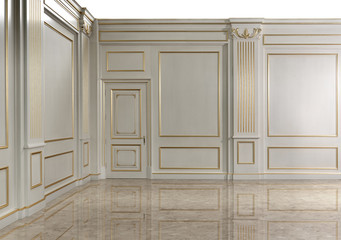 Living room con boiserie