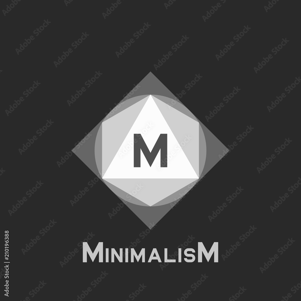 Poster vector geometric minimalist template for your design