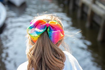 Little girl with bow