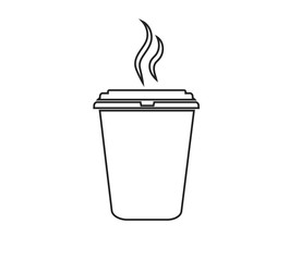 
Vector illustration of a glass of a glass with coffee. Food and drinks. 
