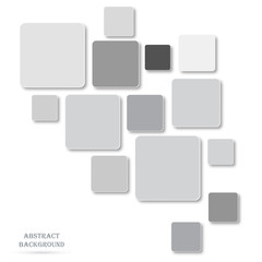 Colorful squares with shadow on a white background