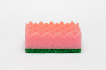 sponges for washing dishes isolated on white background