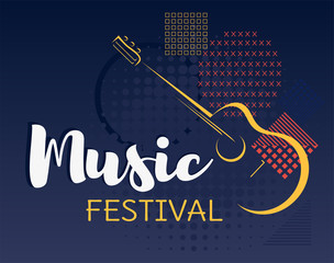 Music festival background vector.