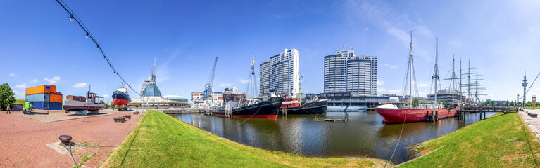 Obraz premium Bremerhaven, Hafenwelten, Panorama 