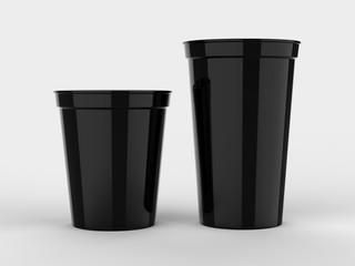 Blank Promotional Stadium Cup For Branding and mock up. 3d rendering illustration.