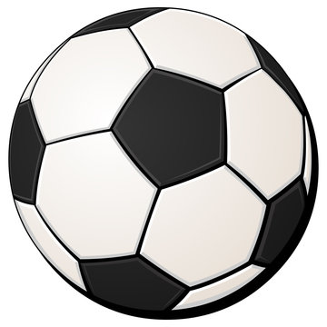 Classic Soccer Ball. Black and white.