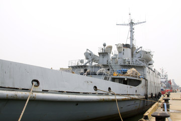 ships moored at the pier