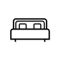 bed icon simple design vector drawing