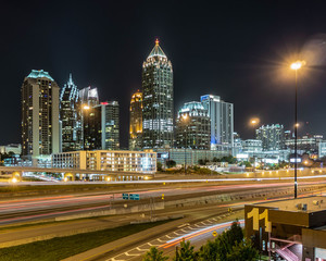 Fototapeta na wymiar Atlanta skyline from Atlantic Station