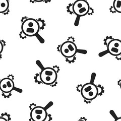 Human resources, recruitment, HR management icon seamless pattern background. Business concept vector illustration. Communication symbol pattern.