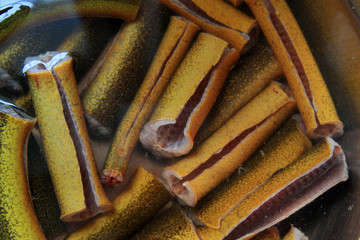 finless eel section ready for cooking