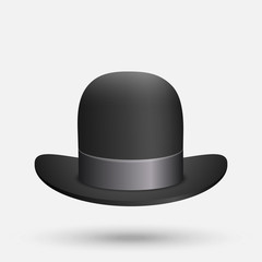 black bowler hat