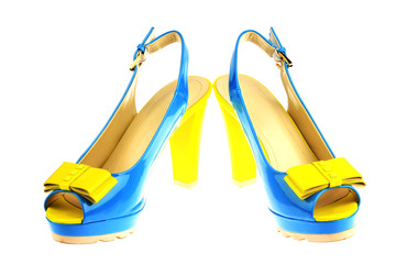 beautiful Women's high-heeled color sandals