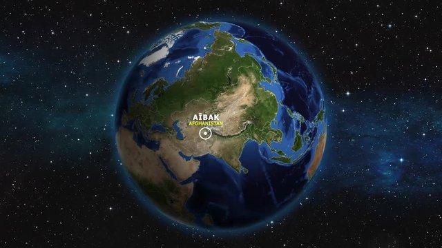 AFGHANISTAN AIBAK ZOOM IN FROM SPACE