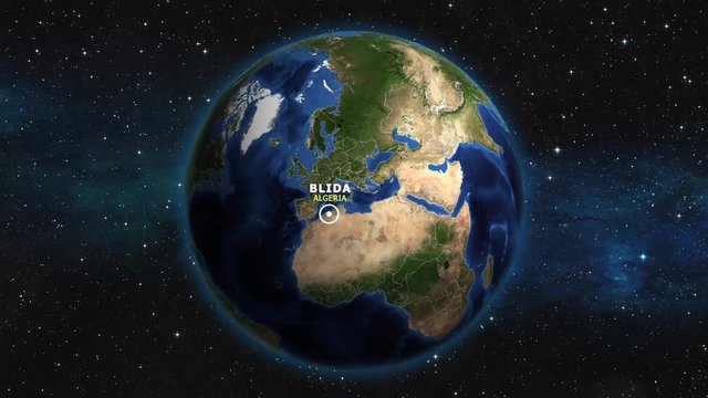 ALBANIA BLIDA ZOOM IN FROM SPACE