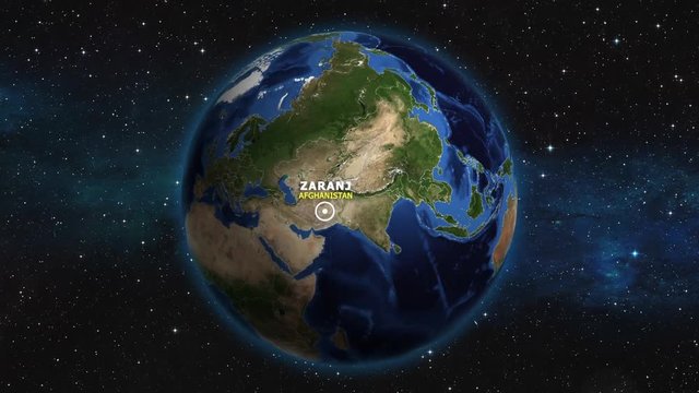 AFGHANISTAN ZARANJ ZOOM IN FROM SPACE
