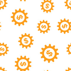 Business and finance management icon seamless pattern background. Business concept vector illustration. Financial strategy symbol pattern.