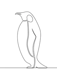  Pinguïn doorlopende lijntekening © thirteenfifty