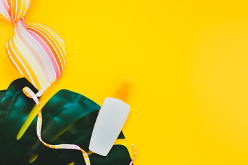 Summer vacations creative flat lay concept