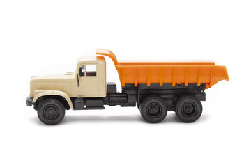 toy excavator and heavy truck