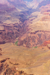Grand Canyon seen from south rim on a overcast day