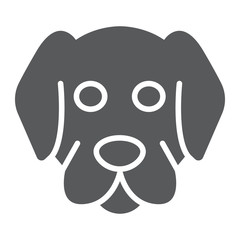 Dog glyph icon, animal and zoo, mammal sign vector graphics, a solid pattern on a white background, eps 10.